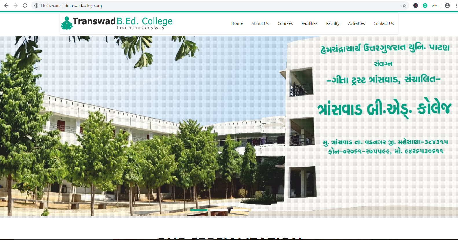 Transwad B.ed College 